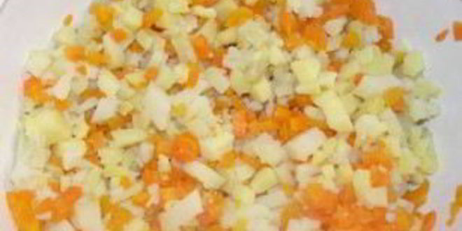 Рецепт салата оливье с капустой