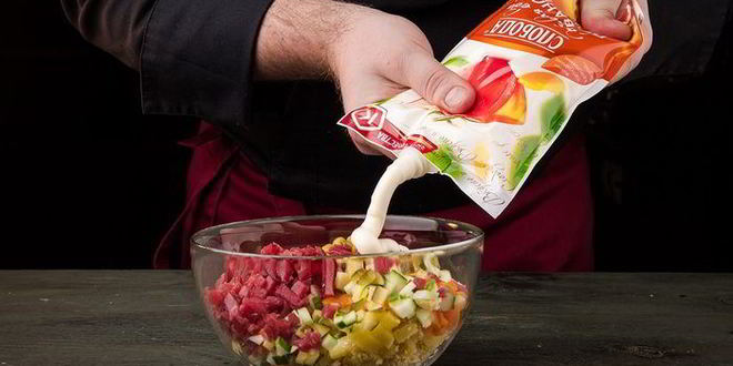 Рецепт салата оливье с копченой говядиной