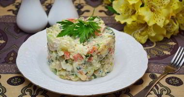 Рецепт Салата Оливье с курицей