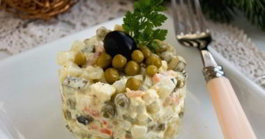 Рецепт Вегетарианского салата Оливье