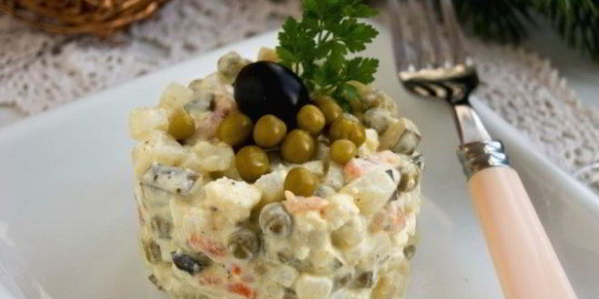 Рецепт Вегетарианского салата Оливье