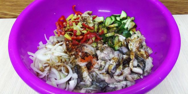 Рецепт острого салата из рыбы по-корейски