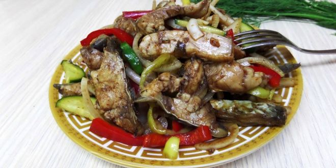 Рецепт острого салата из рыбы по-корейски