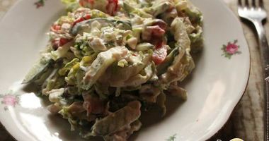 Рецепт Овощного салата с курицей