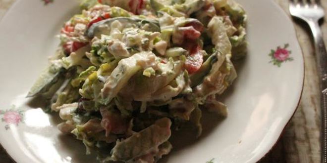 Рецепт Овощного салата с курицей