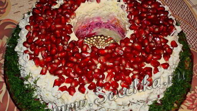 Рецепт салата гранатового браслет