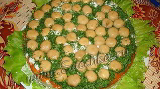 Рецепт Салата Грибная поляна