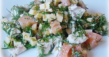 Рецепт Салата грудка куриная сыр помидоры