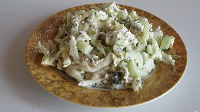 Рецепт салата из черешкового сельдерея