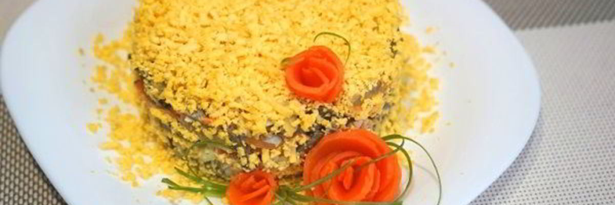 Рецепт Салата из печени говяжьей