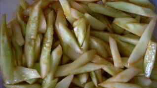 Рецепт Салата из переросших огурцов по-корейски