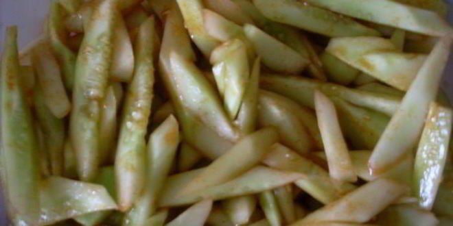 Рецепт Салата из переросших огурцов по-корейски