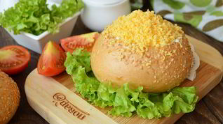 Рецепт Булочек, фаршированных салатом Мимоза