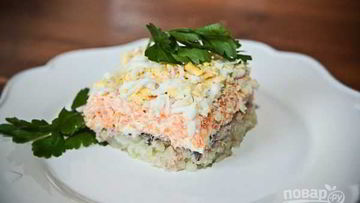 Рецепт Мимозы с горбушей