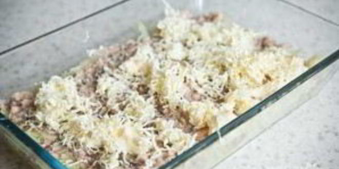 Рецепт мимозы с горбушей