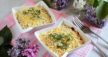 Рецепт Мимозы с курицей