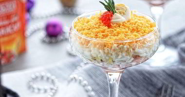 Рецепт Мимозы в бокале