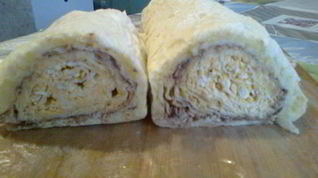 Рецепт Мимозы в рулете из лаваша