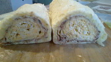 Рецепт Мимозы в рулете из лаваша