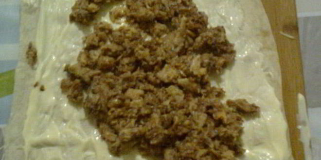 Рецепт мимозы в рулете из лаваша