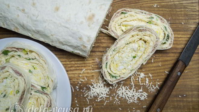 Рецепт рулета из лаваша мимоза
