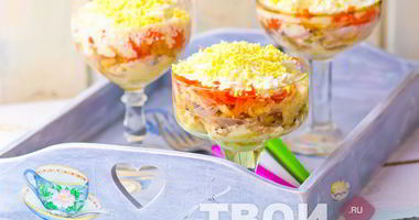 Рецепт Салата Мимоза из консервов