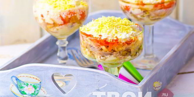 Рецепт салата мимоза из консервов