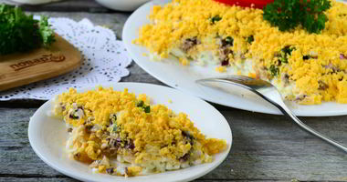 Рецепт Салата Мимоза классический слоеный