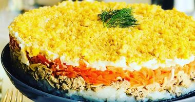 Рецепт Салата Мимоза с горбушей и сыром