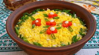 Рецепт Салата мимоза с горбушей классический