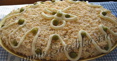 Рецепт Салата Мимоза с горбушей