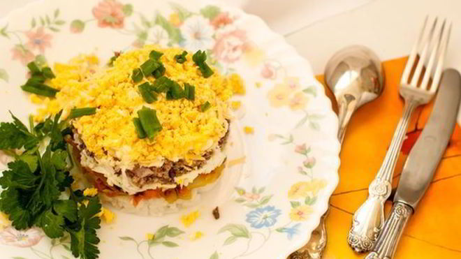 Рецепт салата мимоза с грибами