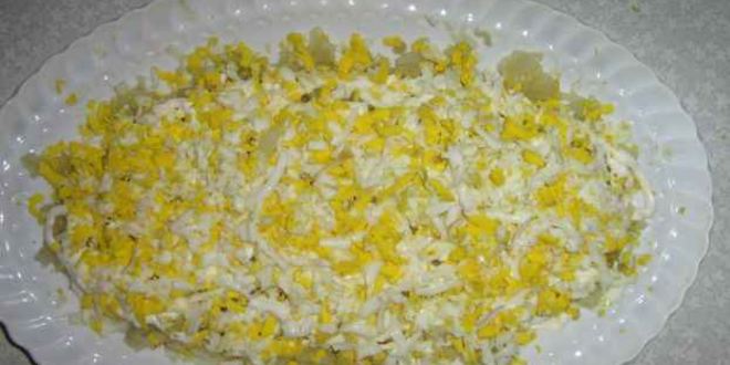 Рецепт салата мимоза с сардиной