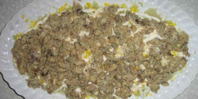 Рецепт салата мимоза с сардиной