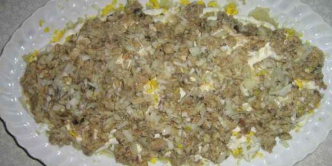 Рецепт салата мимоза с сардиной