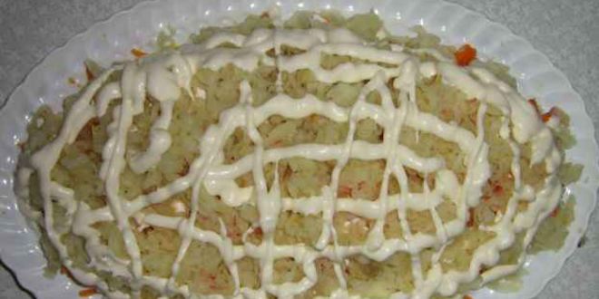 Рецепт салата мимоза с сардиной