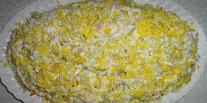 Рецепт салата мимоза с сардиной