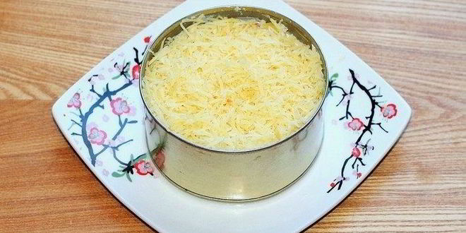 Рецепт салата мимоза с тунцом и йогуртом