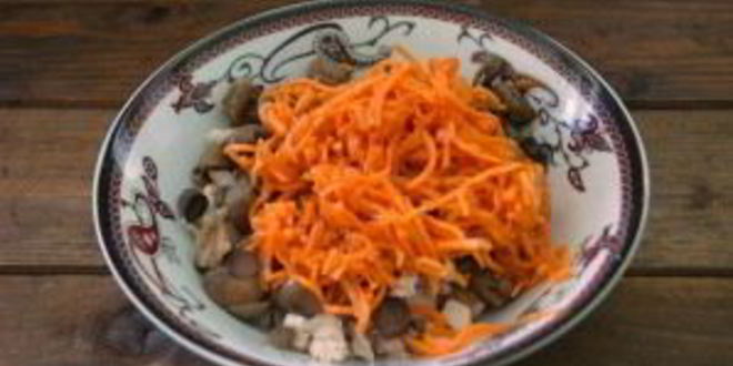 Рецепт салата орхидея с курицей