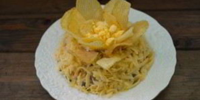 Рецепт салата орхидея с курицей