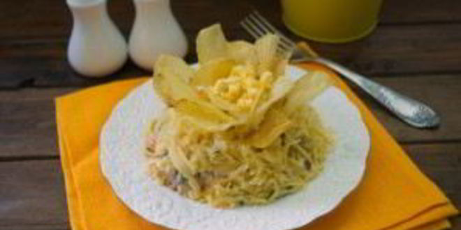 Рецепт салата орхидея с курицей