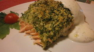 Рецепт Филе семги под ароматной шубкой