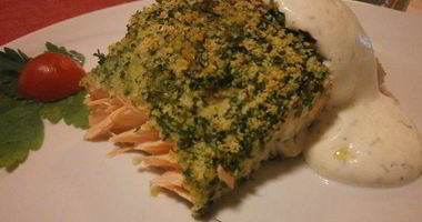 Рецепт Филе семги под ароматной шубкой