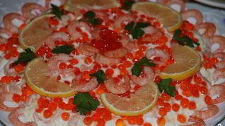 Рецепт Креветок под шубой