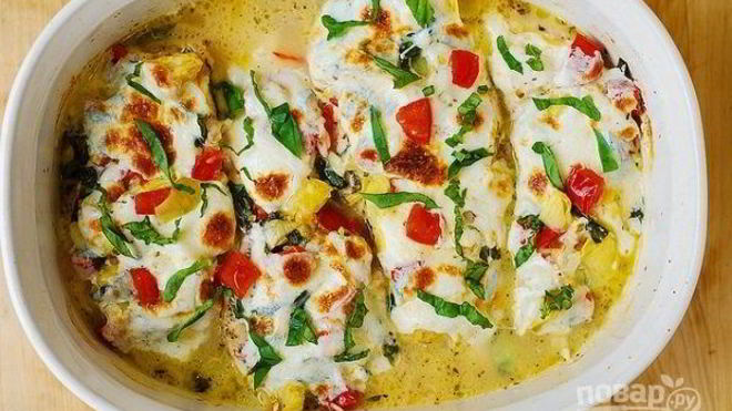 Рецепт куриного филе под шубой в духовке