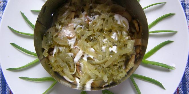 Рецепт салата грибы под шубой