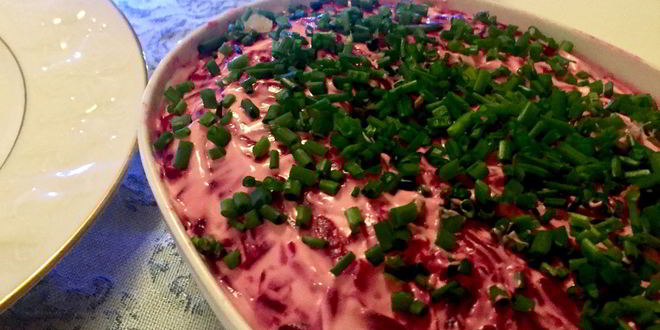 Рецепт Селедки под шубой с яблоком