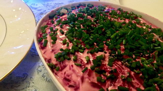 Рецепт селедки под шубой с яблоком