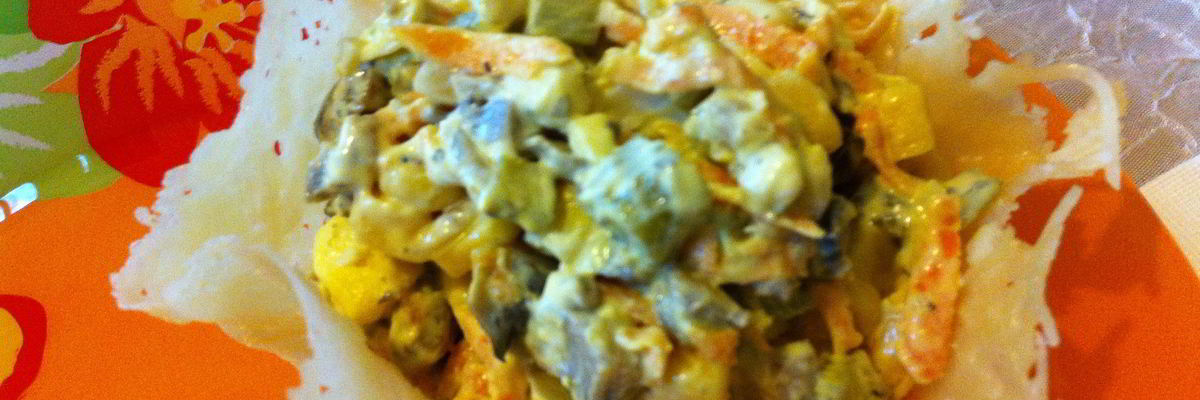 Рецепт Салата с кукурузой и грибами