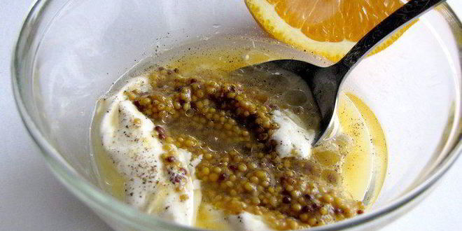 Рецепт салата с мясом, киви и горчично-апельсиновым соусом